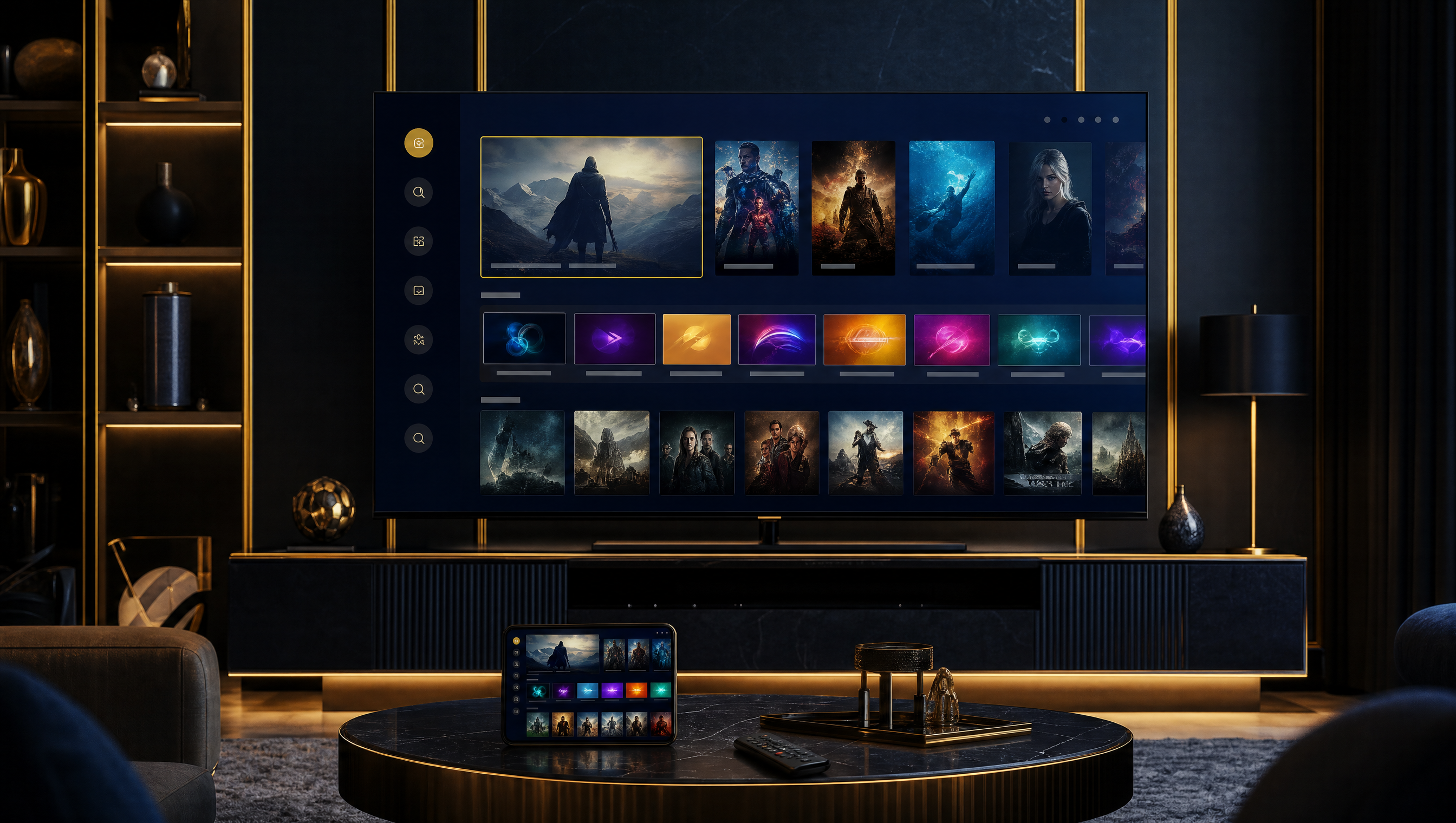 Meilleur lecteur IPTV 2026 sur smart TV : interface d'application de streaming
